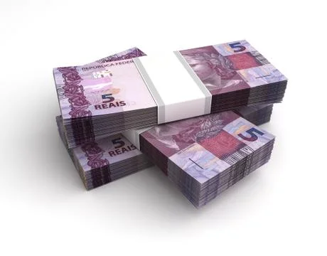 Stack of Brazilian Real Stock Illustration