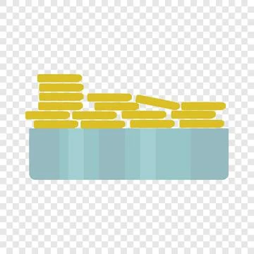 Stack bread piece icon, flat style Stock Illustration