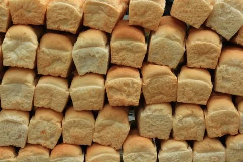 Stack of bread rolls. Stock Photos
