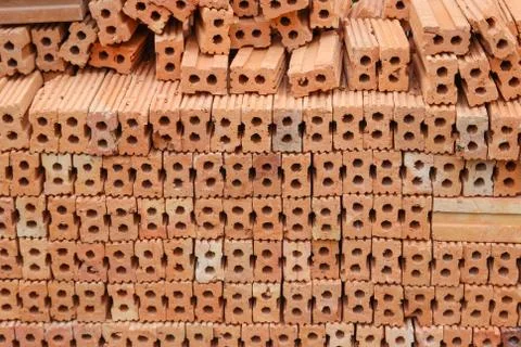 Stack of brick Stockfoto's