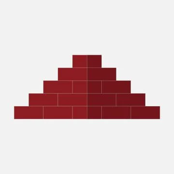 Stack of Brick Wall Vector Illustration Graphic Stock Illustration