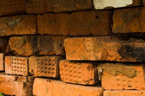Stack of bricks background Foto stock