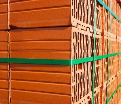 Stack of bricks for the construction Stock Photos