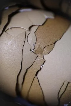 Stack of broken egg shells. Stock Photos