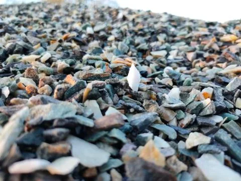 Stack of broken stones.Big pile of broken Rocks and Boulders.Pile stack of hu Stockfoto's