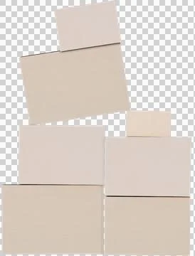 Stack of brown cardboard boxes Illustrazione stock