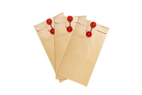 Stack of brown envelope Stock Photos