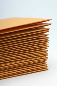 Stack Of Brown Envelopes Foto stock