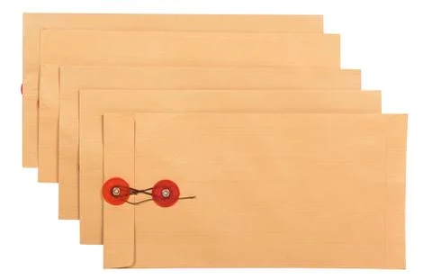 Stack of brown envelopes Foto stock