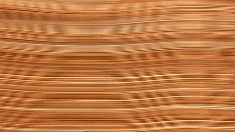 A stack of brown paper Cardboard with a wavy texture Stockfoto's