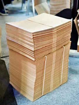 Stack of brown paper for industrial Stock Photos