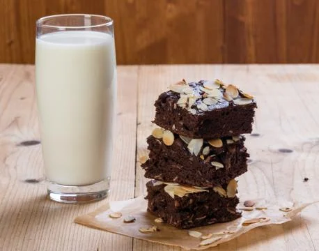 Stack of brownies Foto stock