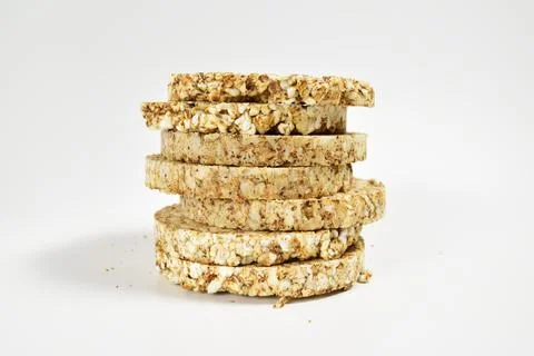 A stack of buckwheat crispbreads Stock Photos