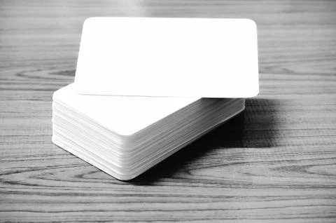 Stack of business card black and white color tone style Stock Photos
