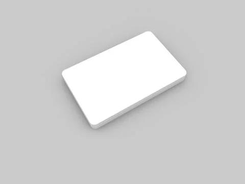 Stack of business cards on a gray background. Stock Illustration