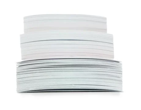 Stack of business cards isolated on white Stock Photos