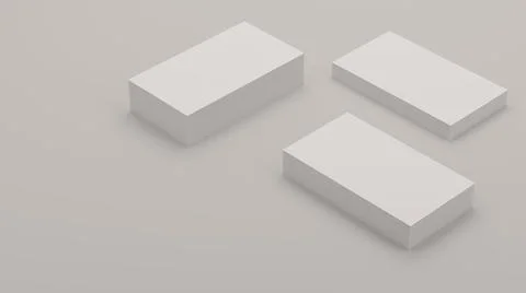 Stack of business cards. Mockup design for presentation. 3d rendering Stock Illustration