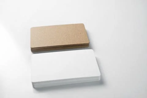 Stack of business cards Stock Photos