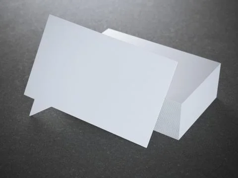 Stack of business cards as speech bubbles イラスト素材