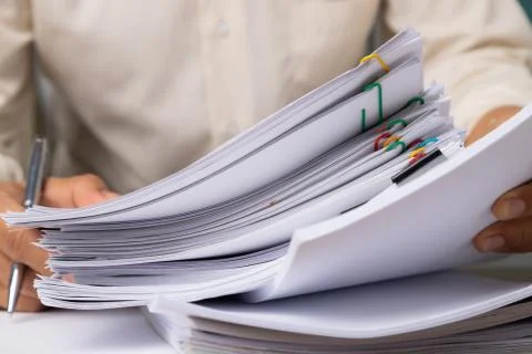 Stack of business paper. Stock Photos