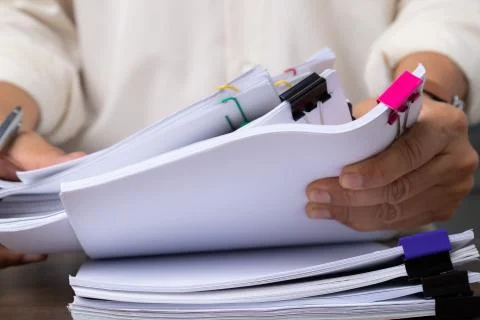Stack of business paper. Stock Photos