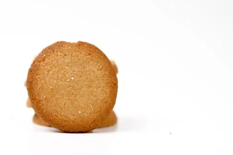 A stack of butter cookies. Isolated on white background. Perfect for commer.. 库存照片