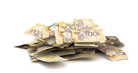 Stack of Canadian Dollars Illustrazione stock