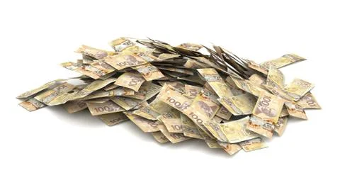 Stack of Canadian Dollars Stock Illustration