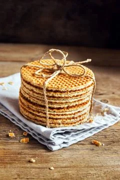 Stack of caramel waffles Stack of caramel waffles Copyright: xZoonar.com/O... 스톡 사진