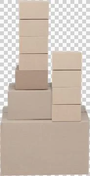 Stack of cardboard box parcels 스톡 일러스트