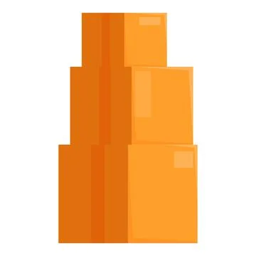 Stack of cardboard boxes depicting business growth Illustrazione stock