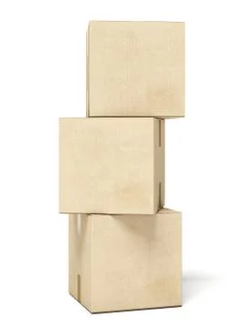 Stack of cardboard boxes Illustrazione stock
