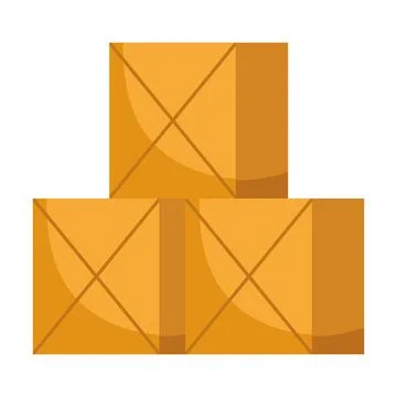 Stack of cardboard boxes Stock Illustration