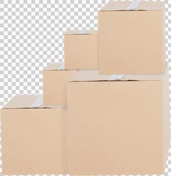 Stack of cardboard boxes Stock Illustration