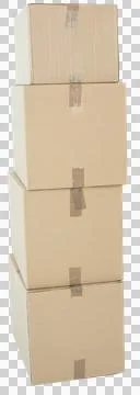 Stack of cardboard boxes Illustrazione stock