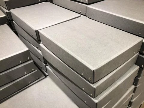 Stack of cardboard  boxes - package / shipping concept background  - Stock Photos