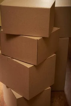 Stack of cardboard boxes the packaging 写真素材