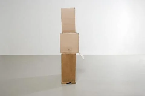 Stack of cardboard boxes Stock Photos