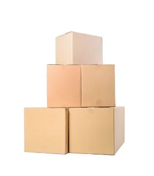 Stack of cardboard boxes Stock Photos