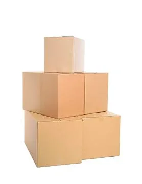 Stack of cardboard boxes Stock Photos