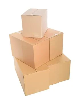 Stack of cardboard boxes Stock Photos