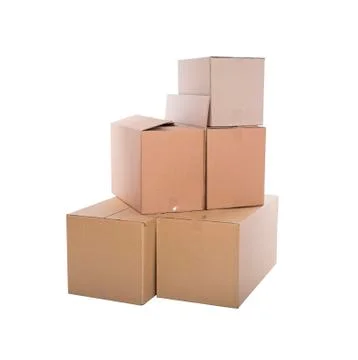 Stack of cardboard boxes Stock Photos