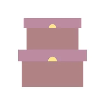 Stack cardboard boxes storage cargo icon Illustrazione stock