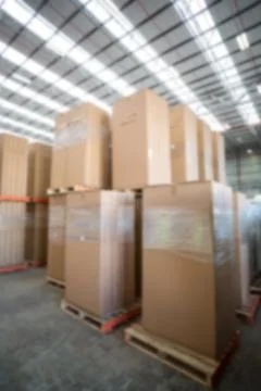 Stack cardboard boxes in warehouse Stock Photos