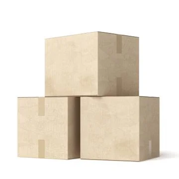 Stack of cardboard moving boxes Illustrazione stock