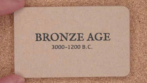 Stack of cards with names of eras in planet earth life, historical timeline Stock Footage 266680840