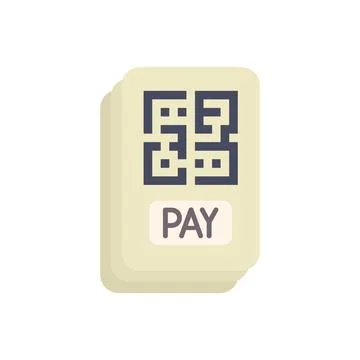 Stack of cards showing qr code for contactless payment Illustrazione stock