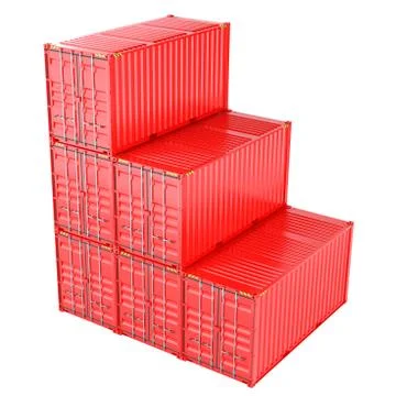 A Stack of Cargo Containers for Overseas Shipping イラスト素材