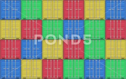 Stack of cargo ship containers ,: Royalty Free #236284590