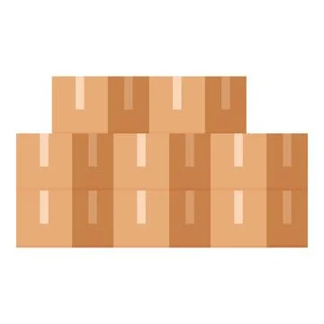 Stack of carton boxes icon cartoon vector. Stock delivery Stock Illustration